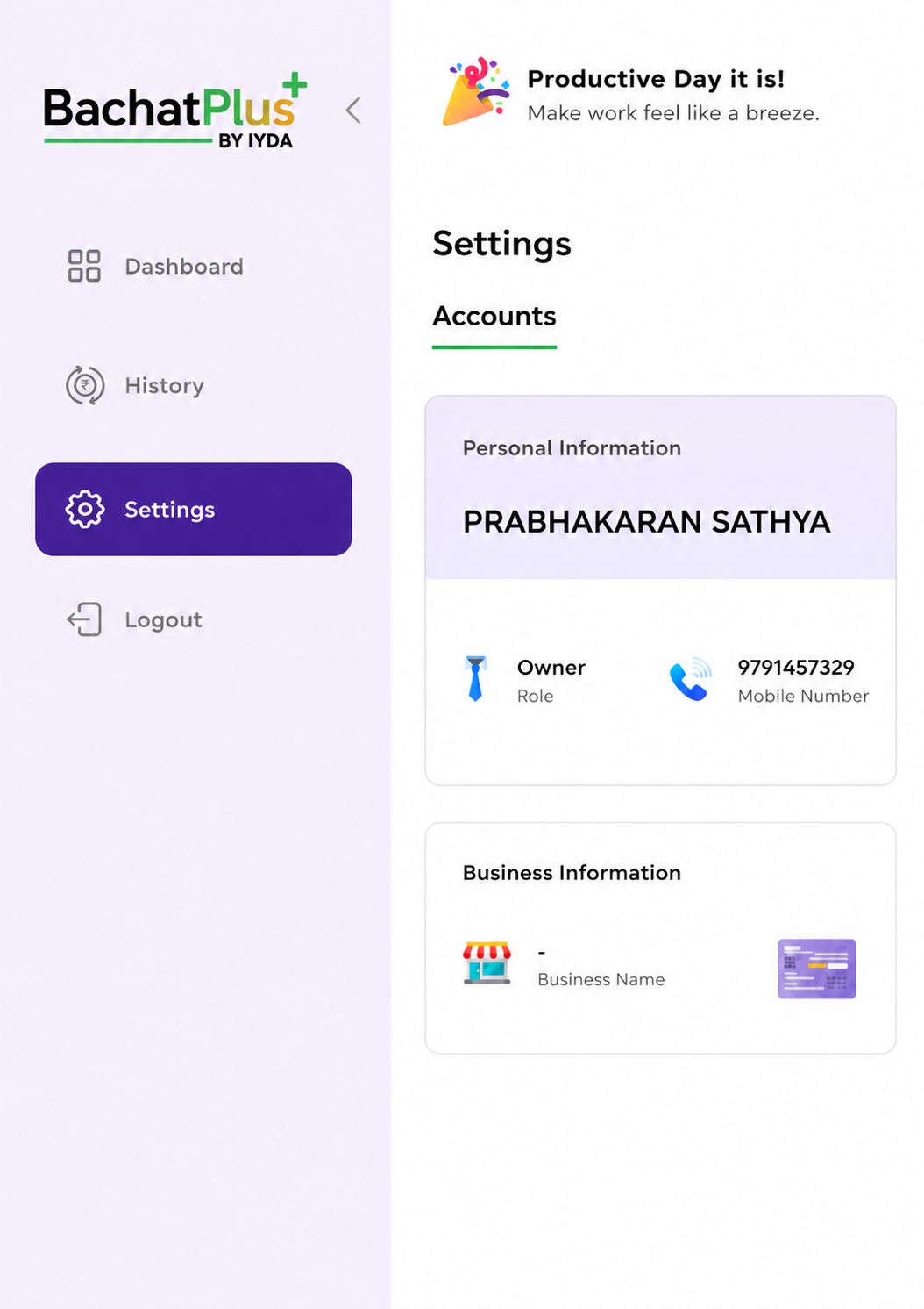 App Screen Right